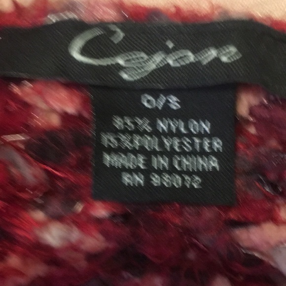 CEJON KNIT SCARF IN MAROON and black - Picture 4 of 5